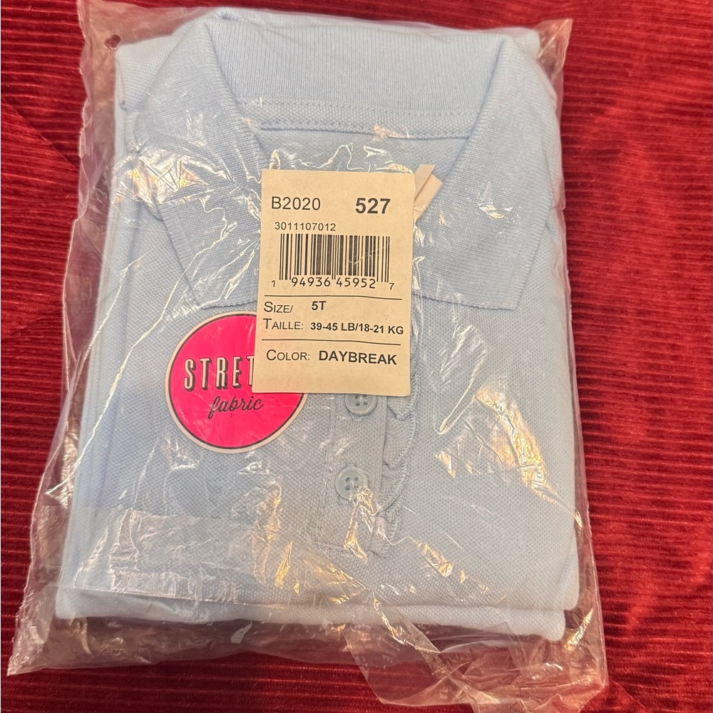 The Children's Place Light Blue Polo Shirts and Navy Blue Pants bundle (uniform)